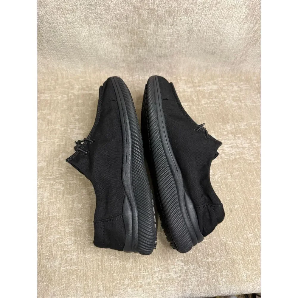 Laforst Women's Canvas Casual Boat Loafer Comfort Shoes Black Size 8